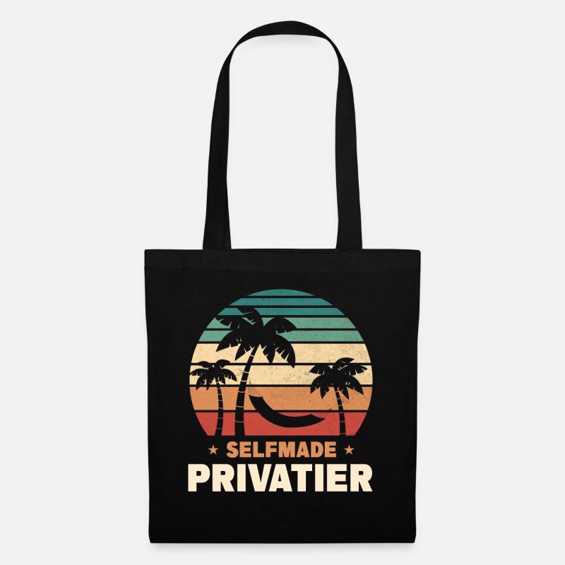 Selfmade Privatier - Stoffbeutel - Schwarz