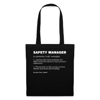 Responsable de la sécurité Agent de sécurité - Sac en tissu - noir - Devant