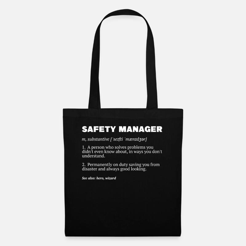 Responsable de la sécurité Agent de sécurité - Sac en tissu - noir