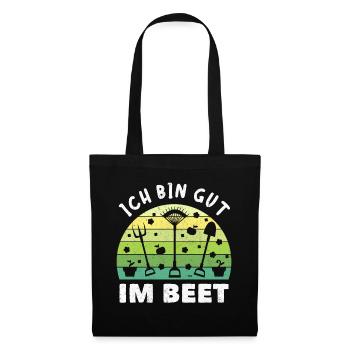 Gärtner Ich Bin Gut Im Beet - Stoffbeutel - Schwarz - Vorne