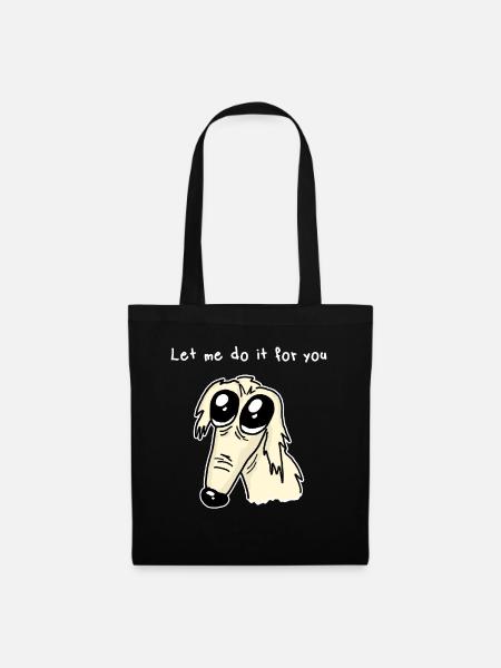 Borzoi Dog Borzoi Dog Laisse-moi le faire pour toi - Sac en tissu - noir
