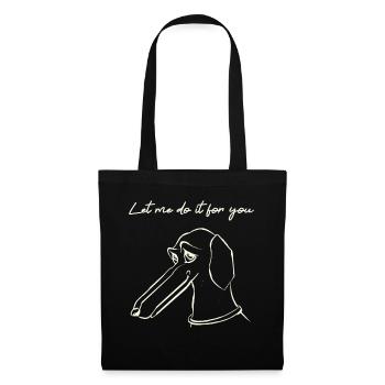 Barsoi Hund Borzoi Hund Let Me Do It For You - Stoffbeutel - Schwarz - Vorne