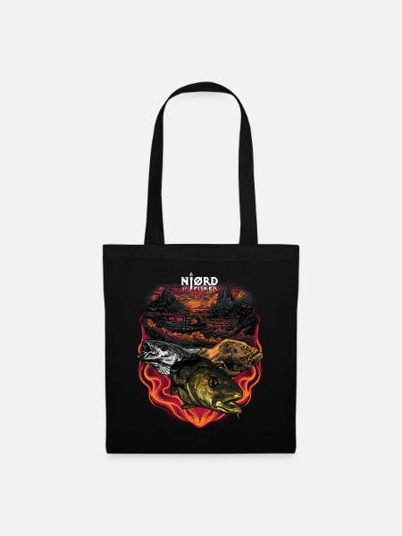 Norway Fishing - Njørd Fisker - Stoffbeutel - Schwarz