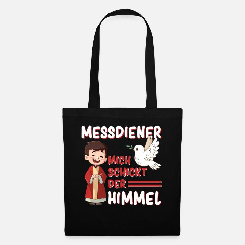 Ministrant Messdiener Mich Schickt Der Himmel - Stoffbeutel - Schwarz