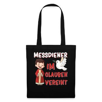 Messdiener Im Glauben Vereint - Stoffbeutel - Schwarz - Vorne