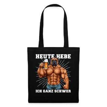 Bodybuilder Gym Beer | Today I'm lifting very hard - Tote Bag - black - Front