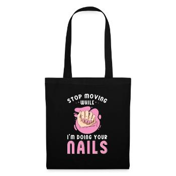 Nail Tech Maniküre Nail Technikerin - Stoffbeutel - Schwarz - Vorne