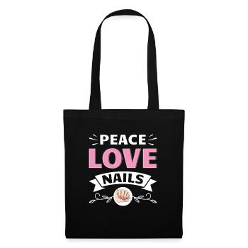 Nail Tech Manucure Technicienne des ongles - Sac en tissu - noir - Devant