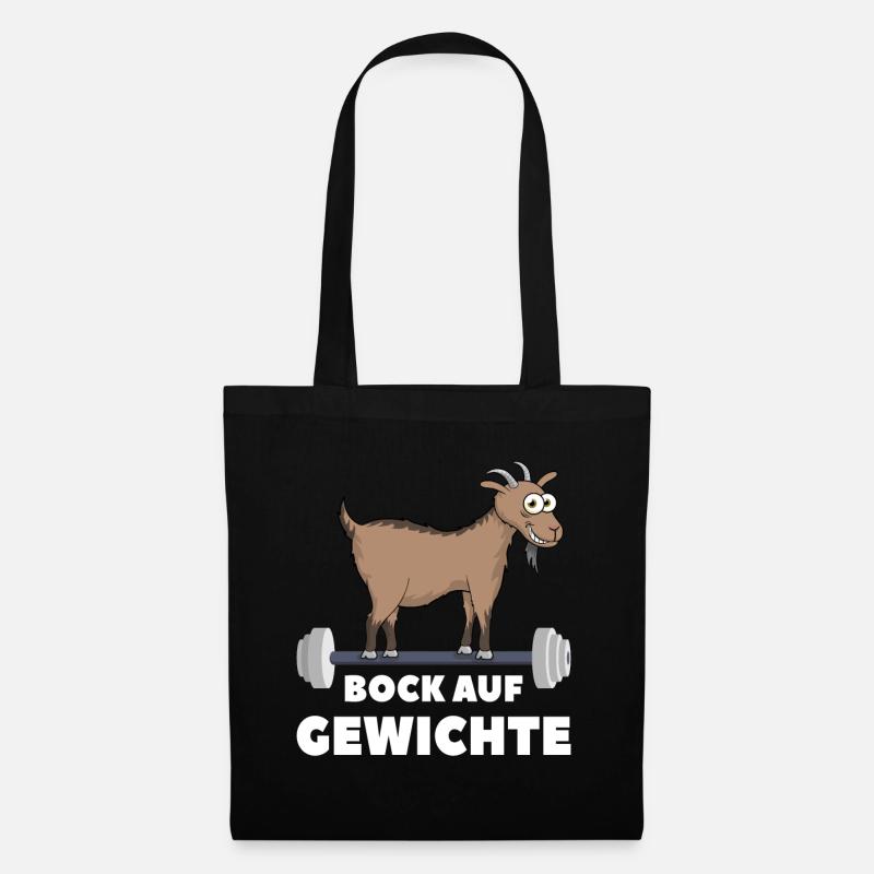 Bock auf Gewichte - Stoffbeutel - Schwarz