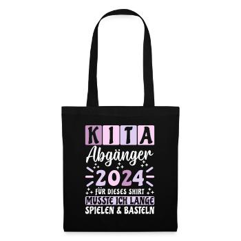 KITA Abgänger 2024 Spruch - Stoffbeutel - Schwarz - Vorne