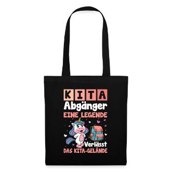 Eine Legende verlässt das Gelände Kita Abgänger - Stoffbeutel - Schwarz - Vorne