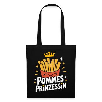 Frites, frites, restauration rapide - Sac en tissu - noir - Devant