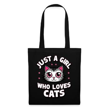Chat Chats Amoureux Chat Propriétaire Chaton - Sac en tissu - noir - Devant