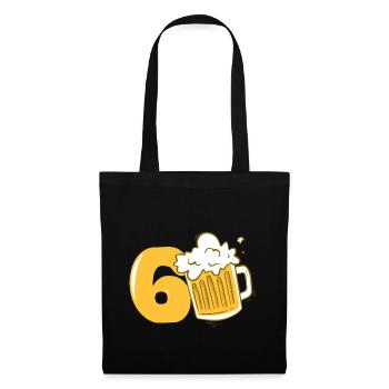 60 ans cadeau anniversaire 60 ans - Sac en tissu - noir - Devant