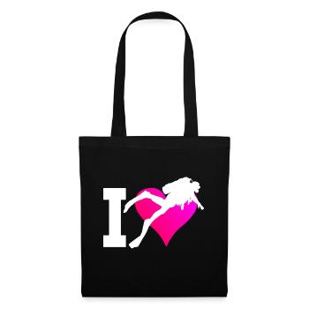Plongeur Plongeur Plongeur Plongeurs Plongée Dames - Sac en tissu - noir - Devant
