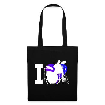 Percussionniste Batterie Batteur - Sac en tissu - noir - Devant