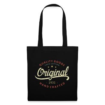 Original 1931 Geburtstagsgeschenk 1931 - Stoffbeutel - Schwarz - Vorne