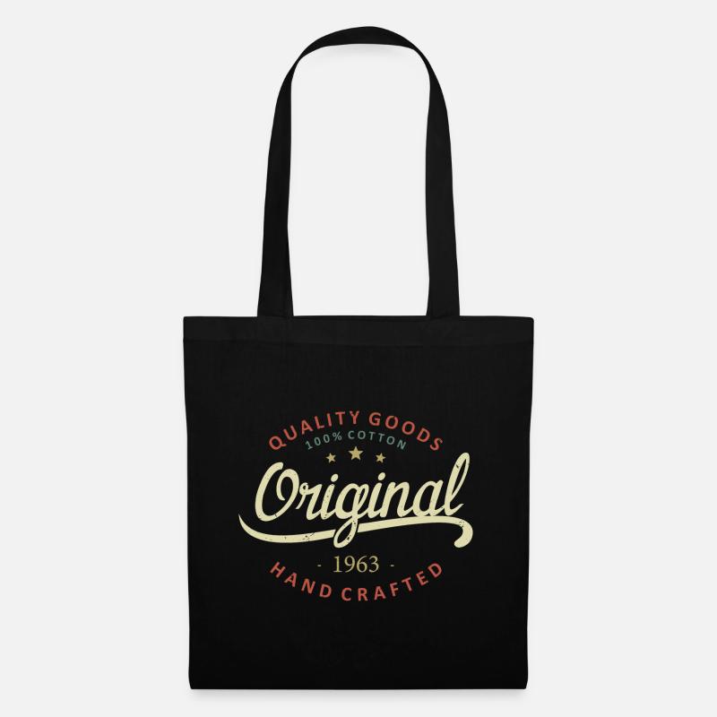 Original 1963 Geburtstagsgeschenk 1963 - Stoffbeutel - Schwarz