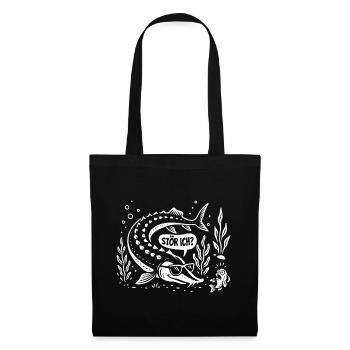 Stör ich? Hausen - Angler Spruch - Geschenk - Stoffbeutel - Schwarz - Vorne