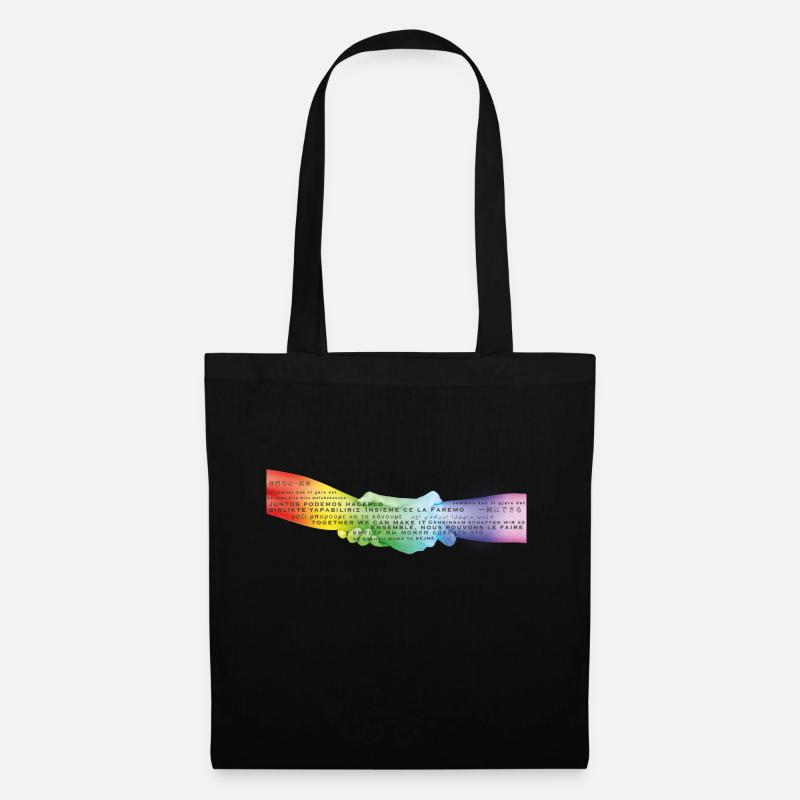 Corona rainbow hands - Tote Bag - black