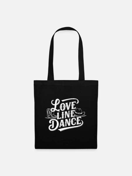 Line Dancing Country Dance - Line Dance Tanzen - Stoffbeutel - Schwarz