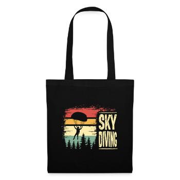 Parachutisme Vintage Rétro Sunset - Sac en tissu - noir - Devant