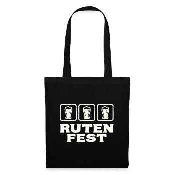 Rutenfest Ravensburg Bier Symbole - Stoffbeutel - Schwarz - Vorne