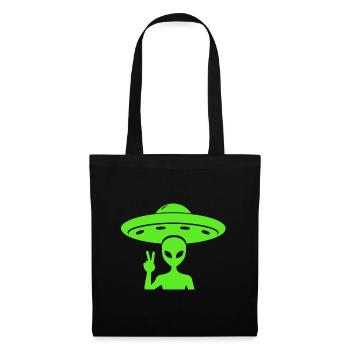 Paix OVNI extraterrestre - Sac en tissu - noir - Devant