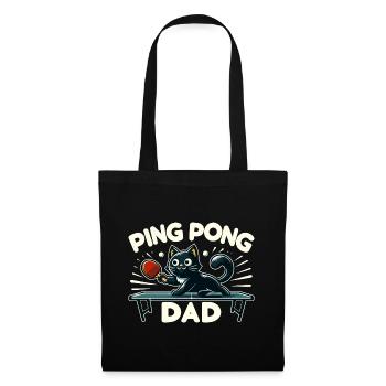 Table Tennis Katze Pingpong Black Cat Dad Outfit - Sac en tissu - noir - Devant