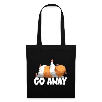 Go Away Meerschweinchen - Stoffbeutel - Schwarz - Vorne