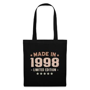 Made In 1998 Cadeau Anniversaire 1998 Vintage 1998 - Sac en tissu - noir - Devant