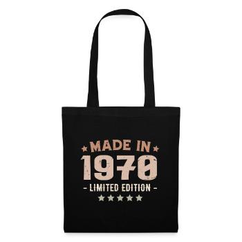 Hergestellt in den 1970er Jahren Vintage Geburtstagsgeschenk aus den 1970er Jahren - Stoffbeutel - Schwarz - Vorne