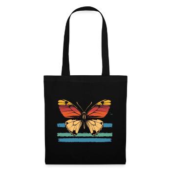 Schmetterling Vintage - Stoffbeutel - Schwarz - Vorne