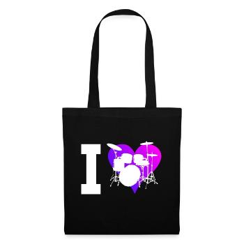 Percussionniste Batteur Femmes Tambours Hommes - Sac en tissu - noir - Devant