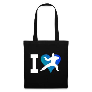 Herren Kung Fu Kungfu Damen Kampfsport Wushu - Stoffbeutel - Schwarz - Vorne