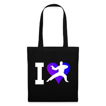 Kungfu Hommes Kung Fu Femmes Arts Martiaux Wushu - Sac en tissu - noir - Devant