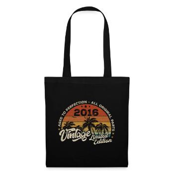 Millésime 2016 Anniversaire Rétro 2016 - Sac en tissu - noir - Devant