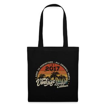 Vintage 2017 Birthday Retro 2017 - Tote Bag - black - Front