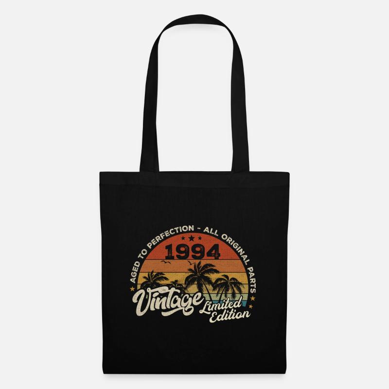 Vintage 1994 Geburtstag Retro 1994 - Stoffbeutel - Schwarz