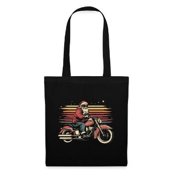 Santa Claus rides a motorcycle - Tote Bag - black - Front