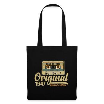 Original 1947 Vintage - Cadeau D’anniversaire 1947 - Sac en tissu - noir - Devant