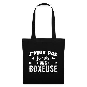 Je Peux Pas Je Suis Une Boxeuse - Sac en tissu - noir - Devant