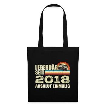 Legendär Seit 2018 - Absolut Einmalig - Stoffbeutel - Schwarz - Vorne