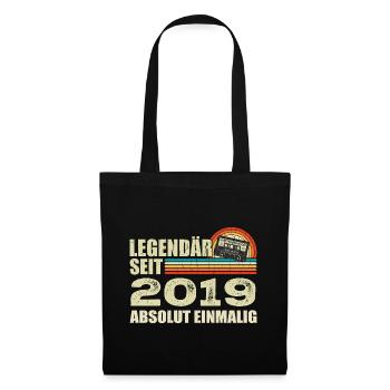 Légendaire depuis 2019 - absolument unique - Sac en tissu - noir - Devant