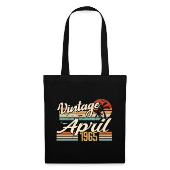 Avril 1965 Anniversaire Idée Cadeau Vintage 1965 - Sac en tissu - noir - Devant