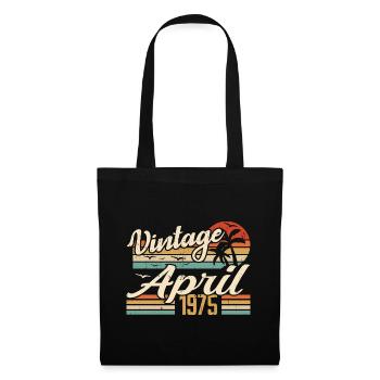 April 1975 Birthday Vintage 1975 Gift Idea - Tote Bag - black - Front