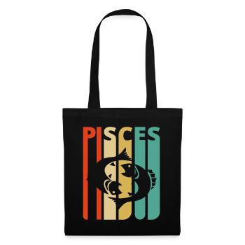 Vintage Poissons Zodiac Cadeaux pour la famille &amis - Sac en tissu - noir - Devant