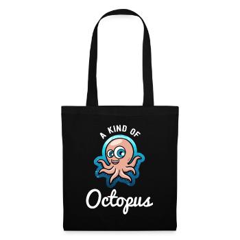 Pieuvre poissons mer poulpe calamar cadeau - Sac en tissu - noir - Devant