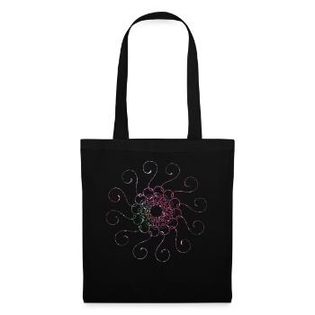 Mandala Paillettes - Sac en tissu - noir - Devant