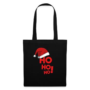 Ho Ho Ho Weihnachten Weihnachten Winterurlaub Santa - Stoffbeutel - Schwarz - Vorne